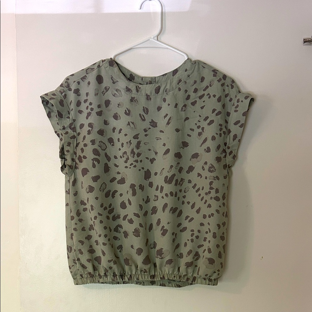 Elegant Leopard Print Women's Blouse cloth & stone